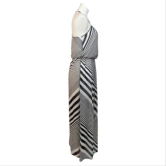Arden B Striped Halter Maxi Dress Women's Sz Small Summer Casual - Picture 2 of 7